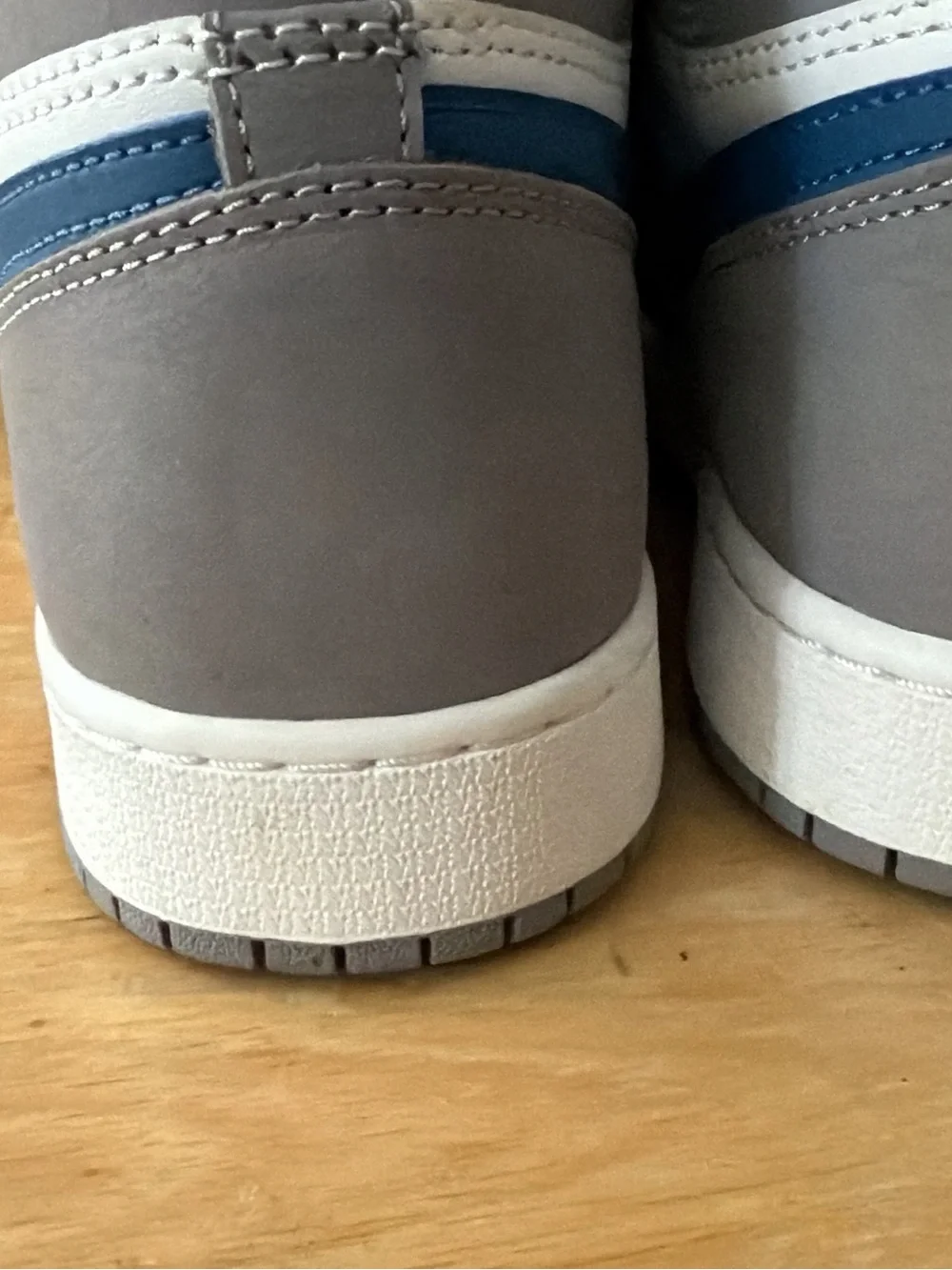 Nike Kids White and Blue High-Top Sneakers